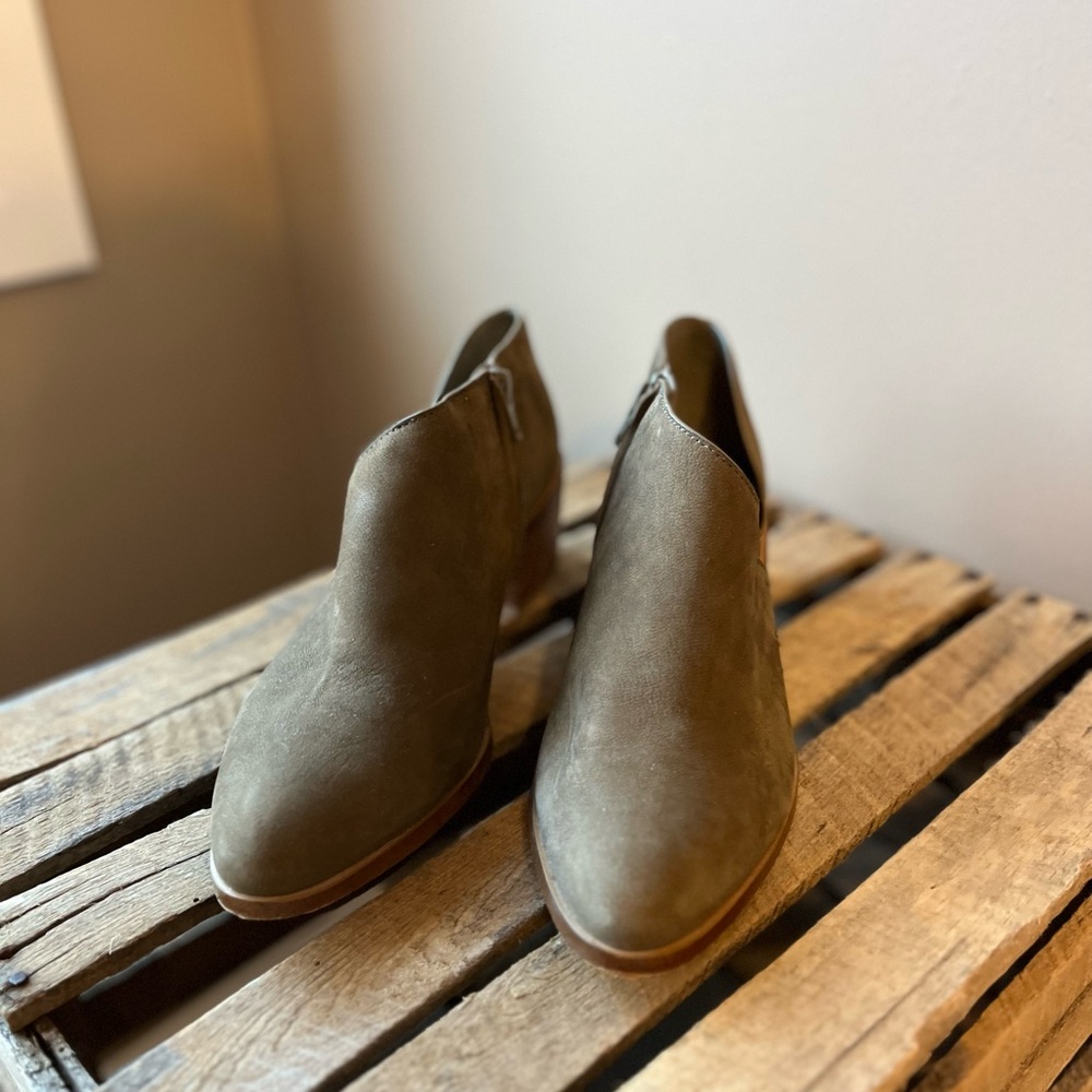 1. State Khaki Ankle Booties